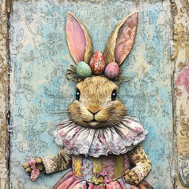 Easter Sign, Cute Bunny,, DCO-12753, Sign For Wreath, 10x10